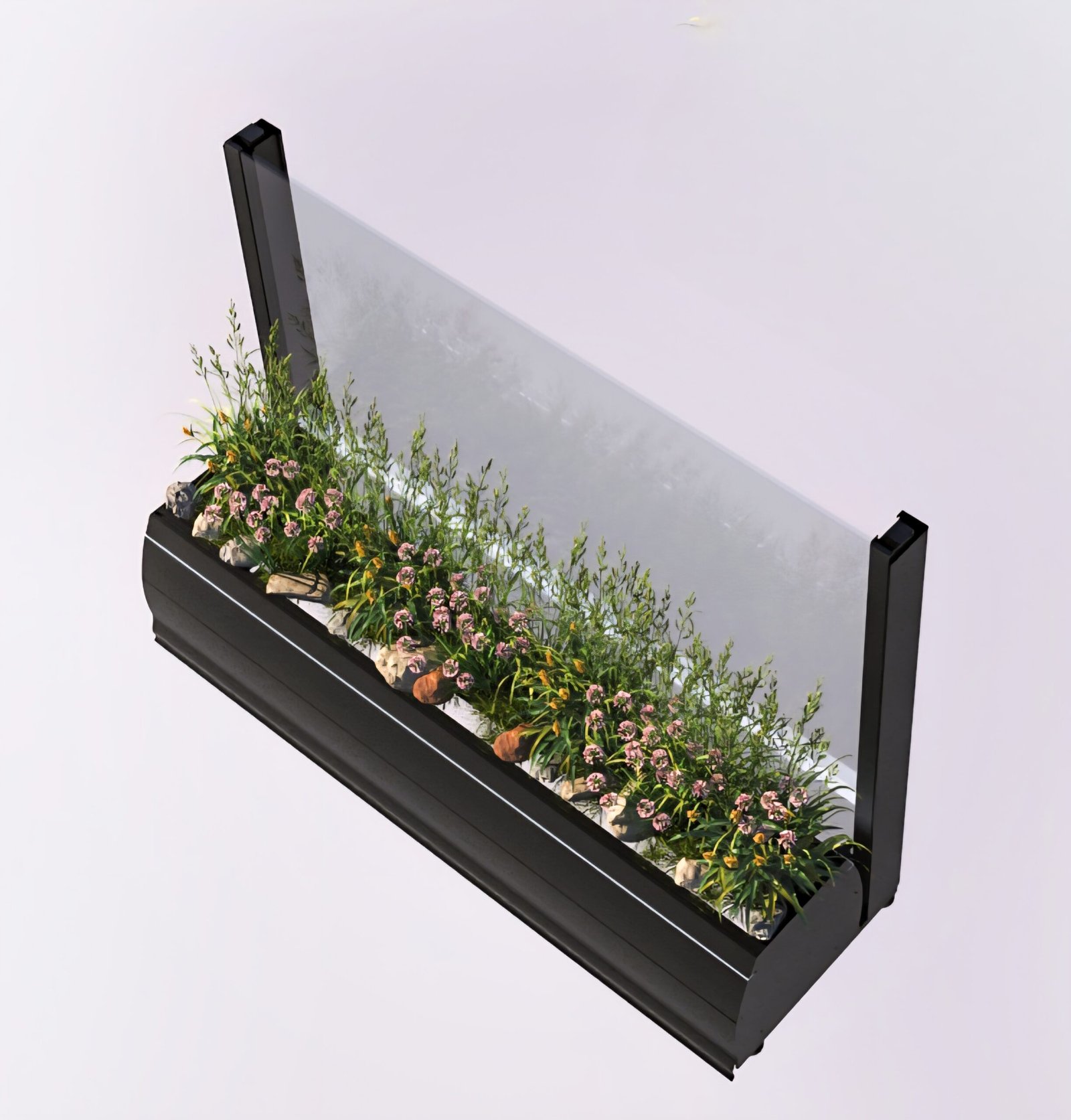 lamine rüzgar kırıcı cam - ledli model